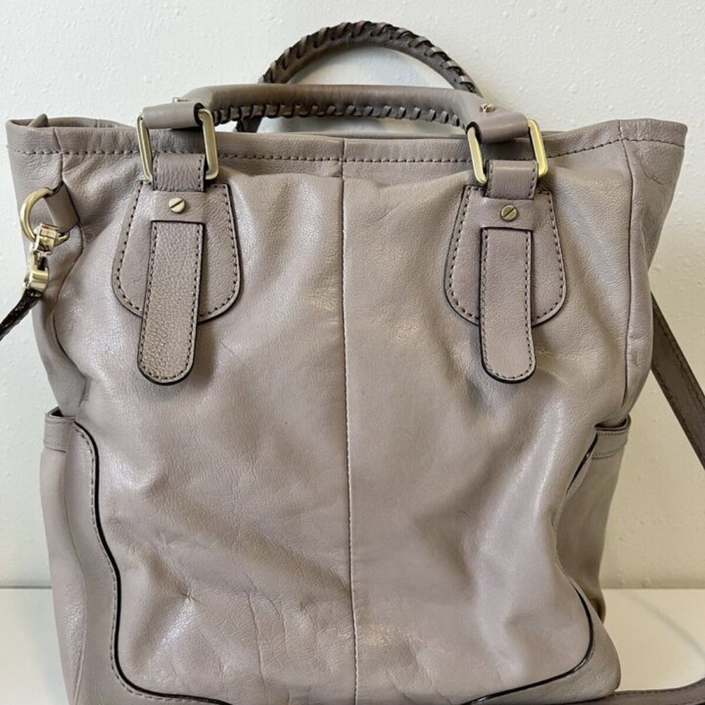 Grey Beige Mark Cross Tote Bag - Picture 3 of 11